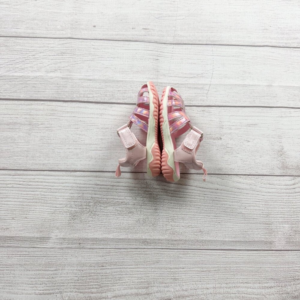 Carter’s Pink Iridescent Sandals Baby Toddler Girl Closed Toe Sandals Summer 5 - Picture 4 of 6